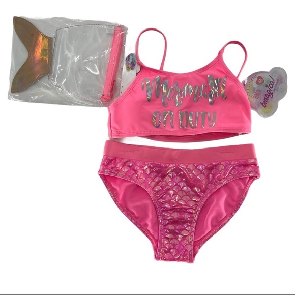 btween Other - bmagical Mermaid Two Piece Swim Suit with Wet Bag